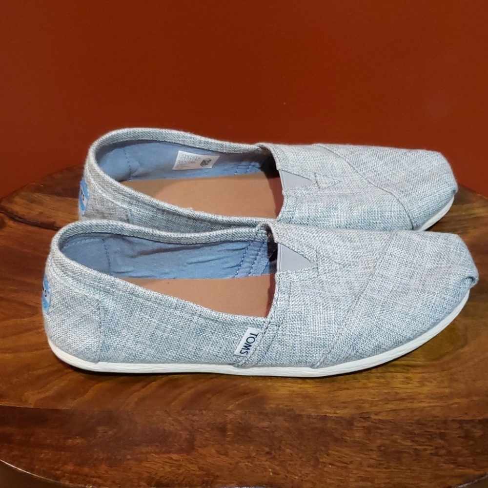 Toms Drizzle Grey Metallic Woven Women's Classics